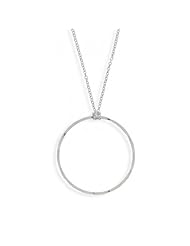 MMA Silver - 16.5 inch Necklace with Ring Pendant
