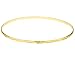 Diamond Cut 2mm Slip On Bangle in 14K Yellow Gold