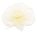 Womens Big Flower Mesh Feather on Hair Clip Headwear Fascinator