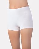 Ilusions Womens Microfiber High-waisted Light Support Boxer WHITE S