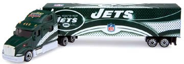 New York Jets Fleers/Upper Deck NFL Peterbilt Semi Truck/Tractor Trailer 1/80 Die Cast Model Limited Edition Collectible