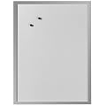 Herlitz 10524627 Whiteboard und Magnettafel, 40 x 60cm, wei� mit silbernen Holzrahmen