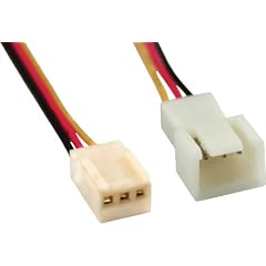 InLine L�fterkabel Verl�ngerung, 3pol Molex St/Bu, L�nge 60cm