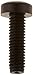 Nylon 6/6 Pan Head Machine Screw, Black, #1 Phillips Drive, M3-0.5 Thread Size, 10 mm Length, Fully Threaded, USA Made (Pack of 100)
