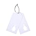 Outus 100 Pieces Kraft Paper Gift Tags Hollow Christmas Tree Design with 66 Feet Twines for Wedding Favor Christmas (White)
