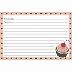 C.R. Gibson Recipe Cards, Cherry Cupcake (Q12-10160)