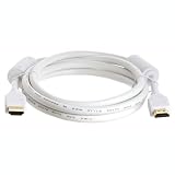 PTC 6 ft High Speed HDMI 1.3 Category 2 Certified WHITE Cable w Ferrite Cores (Gold Plated Connectors) - Supports PS3 - Xbox - Blu-Ray - HD-DVR - HD-DVD - all HDTV resolutions - 1080p and beyond