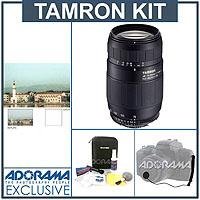 Tamron 75-300mm f/4-5.6 LD AF Macro AF Zoom Lens with Hood for Canon EOS - with 6 Year USA Warranty, Tiffen 62mm UV Filter, Lens Cap Leash, Professional Lens Cleaning Kit