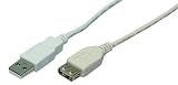 USB 2.0 Verl�ngerung Kabel - 2 Meter - A Stecker zu A Buchse Grau - Doppelt geschirmt