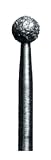 B4 Ball Shaped Diamond Bur - Approx Head Diameter 3.1mm - 1/16