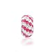 Bling Jewelry 925 Sterling Silver Pink Stripe Swarovski Crystal Bead Pandora Chamilia Pugster Compatible Bling Jewelry 925 Sterling Silver Pink Stripe Swarovski Crystal Bead Pandora Chamilia Pugster Compatible