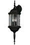 Large Custom Fit Outdoor Wall Lantern, 3LIGHT, BLACK