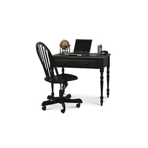 Carolina Cottage Hardwood Computer Desk, Antique Black