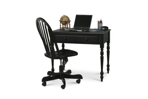Carolina Cottage Hardwood Computer Desk, Antique Black