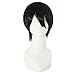 MapofBeauty Cosplay Costume Men's Short Straight Wig (Black)