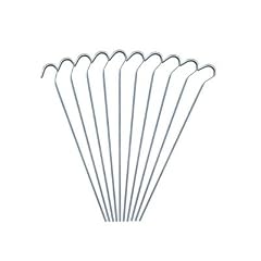 10T Zelt-Hering Set PEG IT 10RD-25SV, silber, 25 cm