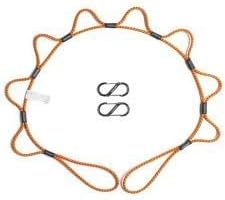 LoopRope 5LRO-B-C 5 ft. Tie Down Strap Orange and Black in Blister-pack with Carabiner Clips