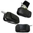 Black Horizontal Genuine Leather Case for Sony Ericsson Z520/Z520a
