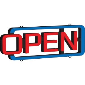 MystiGlo LED OPEN Sign with remote control