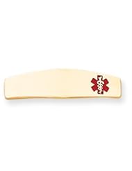 14k Gold Medical Jewelry ID Plate