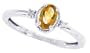 0.46ct Oval Citrine and Diamond Ring in 10kt White Gold-5
