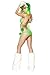St Patrick's Day Furry Shamrock Novelty Leg Warmers (White) with Bewild Bracelet