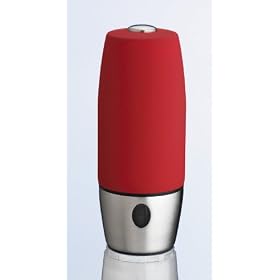 Bellux Soft Touch Electric Salt or Pepper Mill RED