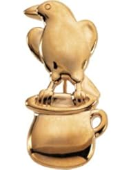31.50X15.00 MM 14K Yellow Gold The Crow And The Pitcher Brooch