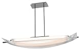 Thesis Chrome Finish Frosted Glass Pendant Chandelier