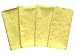 ArtisanStreet's Bright Lemon Yellow Two-Ply Batik Napkins Set of 4. Reversible Construction with Topstitching. Machine Washable, No Iron. Hand Crafted, Limited Edition.