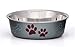 Loving Pets Bella Dog Bowls- Stainless Steel Dog & Cat Bowls - Spill Proof Dog Food Bowl, Cat Bowl, Puppy Essentials & Pet Supplies Great for Home & Travel (X-Large 65-100lbs, Blueberry)