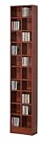 Cd-dvd Media (Dvd,cd,games) Storage Rack Cherry Finish