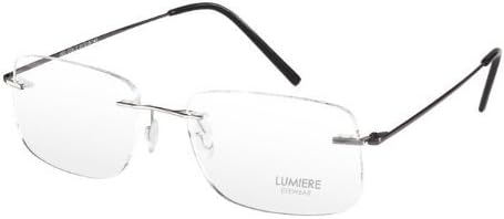 Unisex Rimless Titanium Gun Optical Eye Glasses Ultra Light Frame