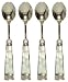 Decorative Condiment Spoon with Mother of Pearl Handle Set of Four