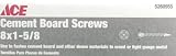 Tools & Hardware : ACE CEMENT BOARD SCREW No. 8 x 1-5/8'