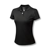 Adidas 2007 Womens ClimaCool Solid Pique Short Sleeve Golf Polo Shirt - Black/White - 124935