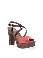 JULIE JULIE Sandalias de tacón (Negro / Coral)