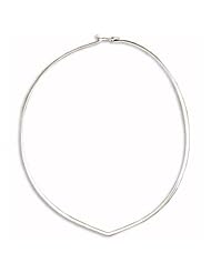 Sterling Silver 16 Inch 2mm "V" Collar with Closed Back
