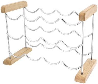 12 Bottle Wire/Wood Wine Rack