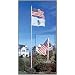 Ground set telescoping flagpole without flag