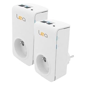 LEA - NetSocket 200+ Nano - Pack Duo Adaptateur CPL - 200 Mbps - 2 prises Ethernet Nano - Pack Duo Adaptateur CPL - 200 Mbps - 2 prises Ethernet