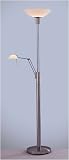 George Kovacs by Minka P257-084 George's Reading Room Two Light Torchiere with Reading Lamp in Brush