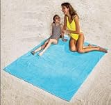 Neon Bright Beach Towel for Two in Turquoise 55-in x 70-in