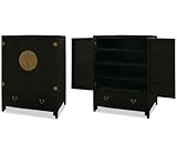 Chinese Ming-Style TV Armoire - Black