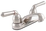 LDR 952 42405BN Exquisite Dual Tulip Handle Bathroom Faucet With Pop-Up, Brushed Nickel