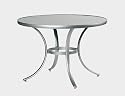 Siena Garden Gartentisch Denver Aluminiumgestell silber, Glasplatte satiniert