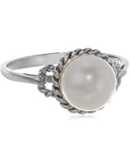 Sterling Silver 9-9.5mm Freshwater Cultured Pearl Ring