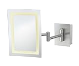 IMAGE OF Kimball & Young Single Sided LED Rectangular Wall Mirror, Bronze Nickel