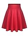 URBANCLEO Womens Solid Versatile A-Line Stretchy Flared Skater Skirt