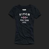 Abercrombie & Fitch/アバクロ レディース 半袖Tシャツ FITCH NY ネイビー【サイズM】